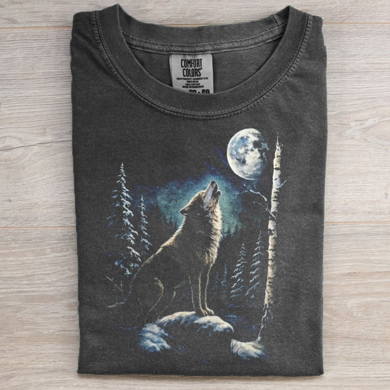 Vintage Wolf Graphic T-shirt