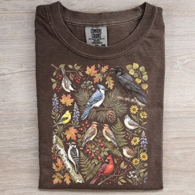 90s Cottagecore Birds T-shirt