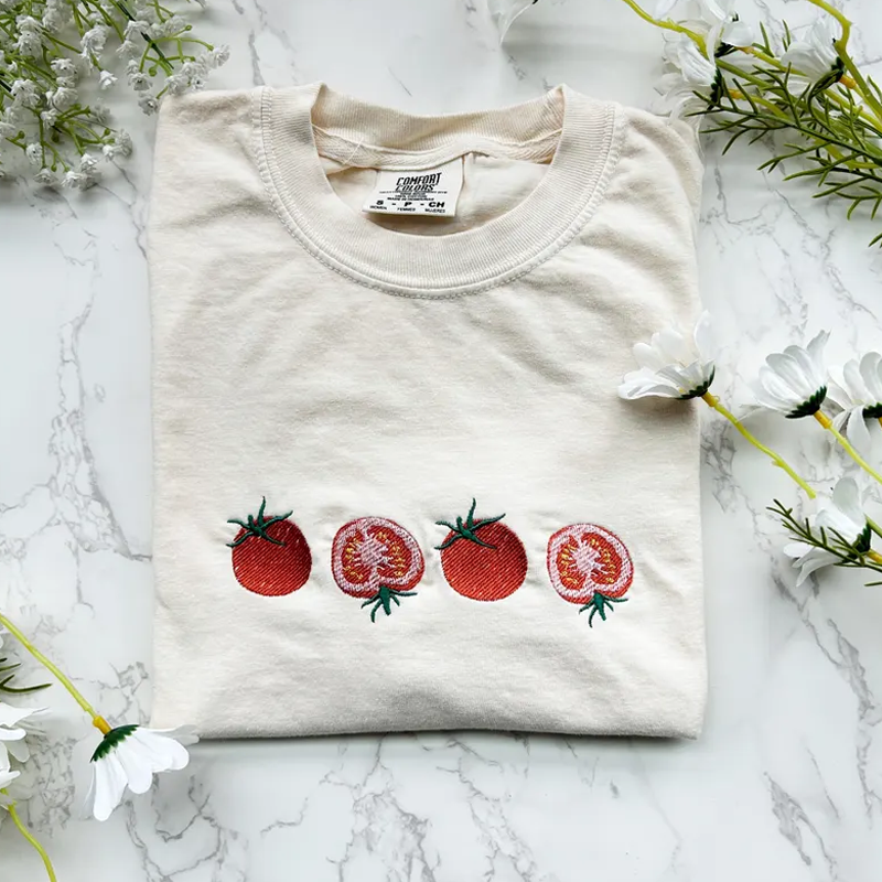 Embroidered Tomato T-shirt