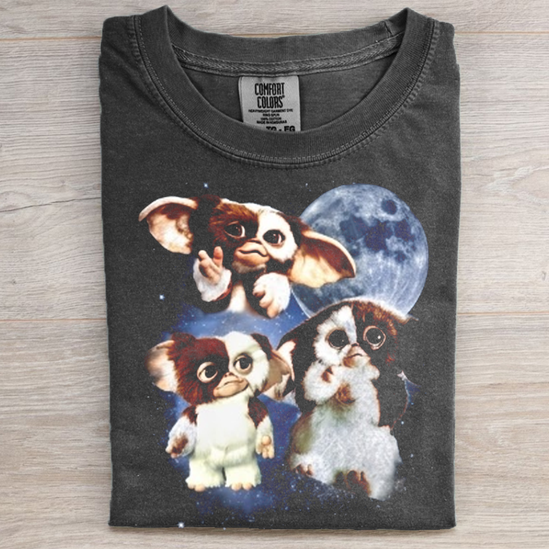 Vintage Gremlin Moon Shirt Retro 80s Celestial Animal Graphic T-shirt