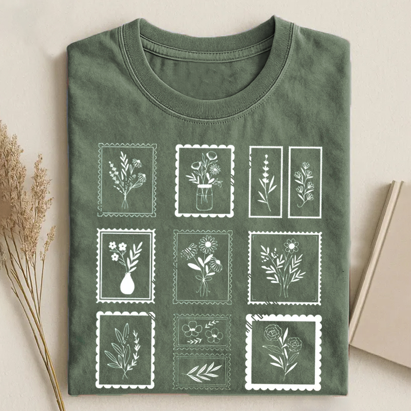 Vintage Minimal Floral T-shirt