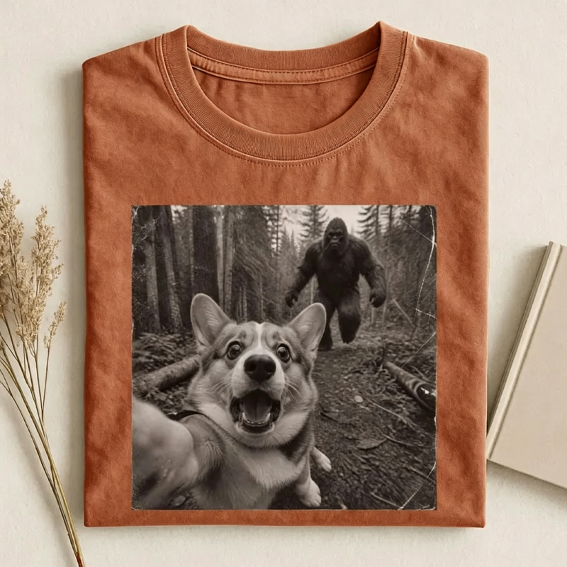 Bigfoot And Corgi T‑shirt