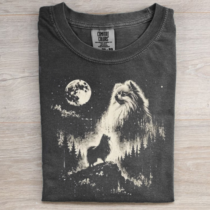 Pomeranian Moon T-shirt