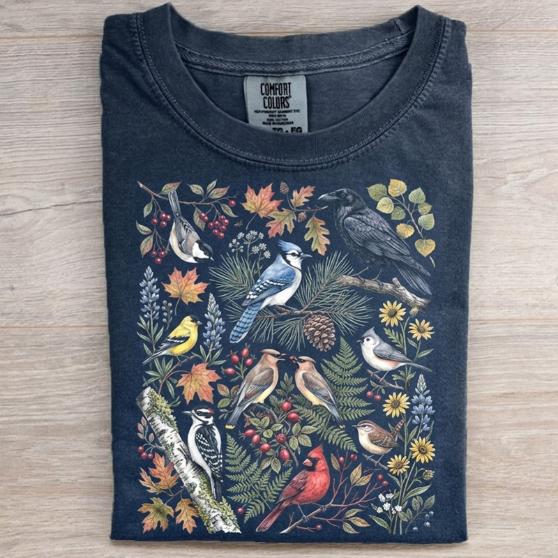 90s Cottagecore Birds T-shirt