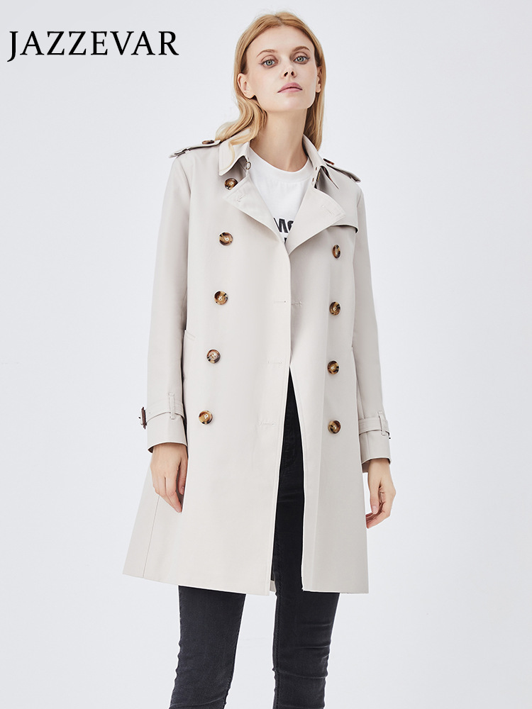 Waist-cinched trench coat