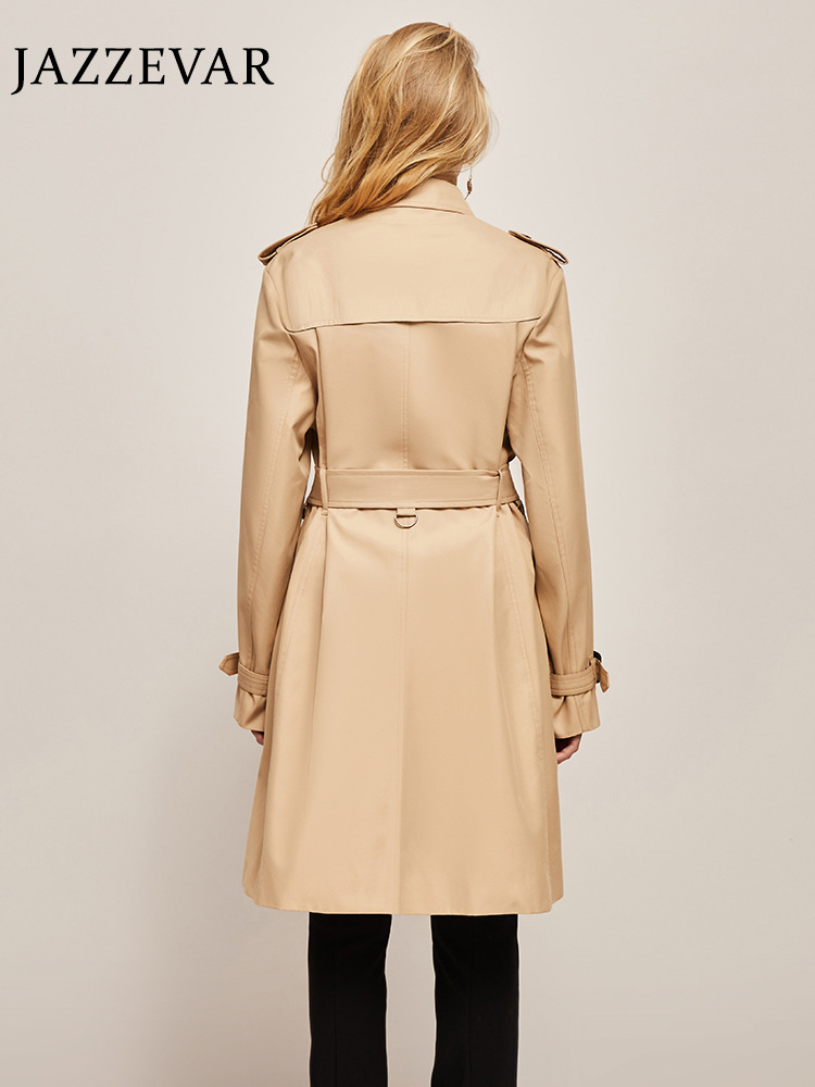 Waist-cinched trench coat