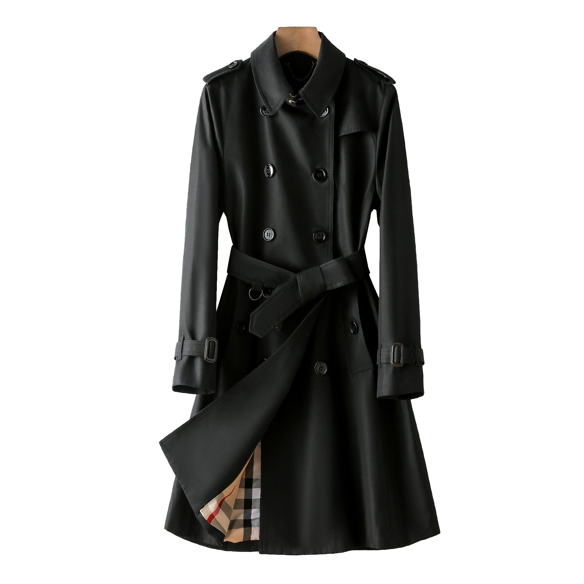 Waist-cinched trench coat