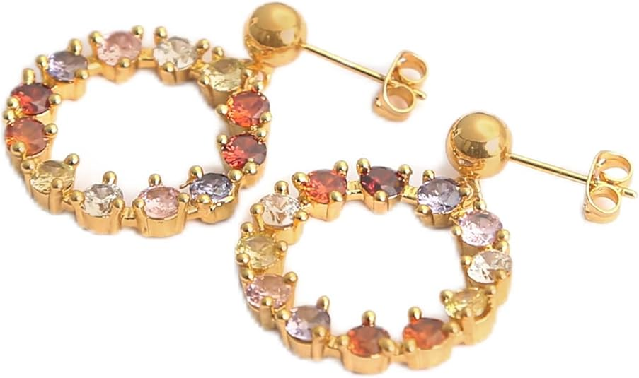 INS2150-18K Gold Plated Hoop Earrings for Women - Thin Dainty Gold Hoop Earring Set - Small Tarnish-Free Gold Hoop Earrings for Women Gift Jewelry for Women