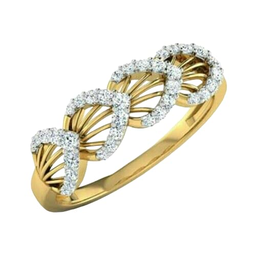 INS1032-Ssjewel 1.50 Ct Round Cut Diamond Half Eternity Engagement Rings 14K Yellow Gold Finish Real 925 Sterling Silver Handmade Matching Customized Wedding Ring Alluring Anniversary Ring Pretty Gift For Her