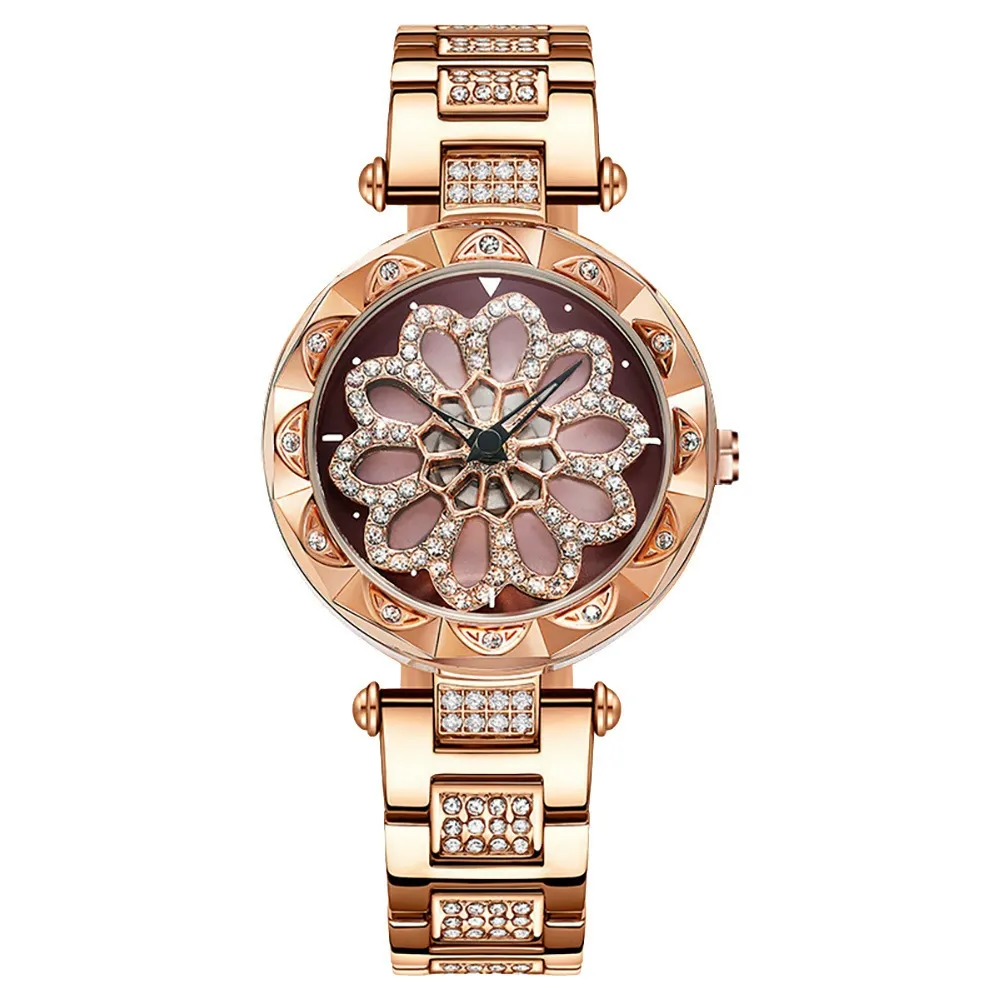 W-2026-FORSINING Women Automatic Mechanical Watches Skeleton Steampunk Watch with Diamond and Carving Flower Craft Cold Watch for Women Minimalist Retro Design Mechanical Skeleton Wrist Watch Transparent-Women