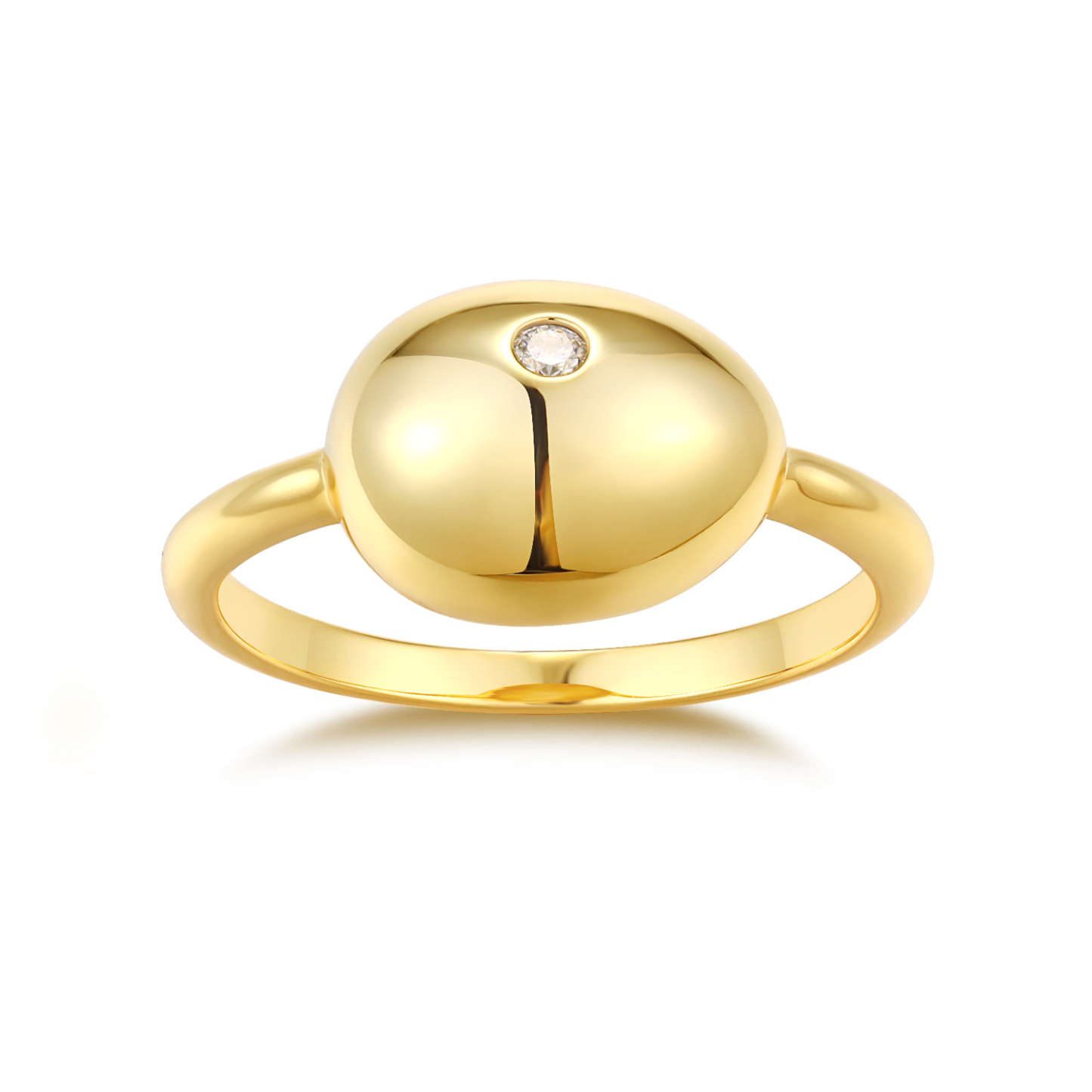 Z001-SR15131Y01-Diamond Thread Gold Twisted Ring-Women's