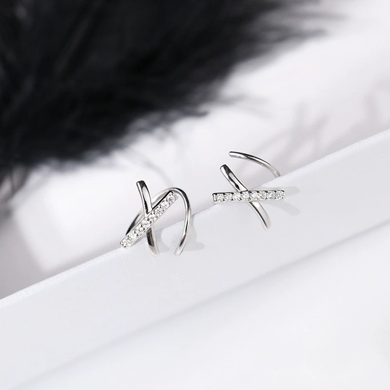 INS2299-Gold Earrings for Women Trendy,14K Gold Stud Earrings Dainty Earrings Simple Minimalist Cubic Zirconia Diamond Gold Earrings Hypoallergenic Earring for Women Gifts