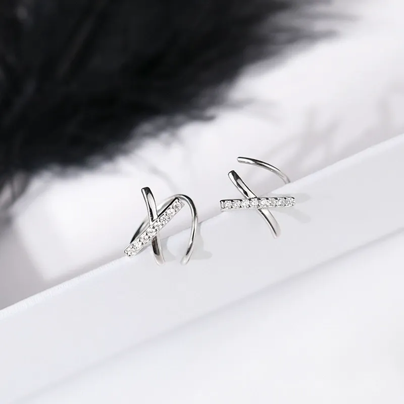 INS2299-Gold Earrings for Women Trendy,14K Gold Stud Earrings Dainty Earrings Simple Minimalist Cubic Zirconia Diamond Gold Earrings Hypoallergenic Earring for Women Gifts