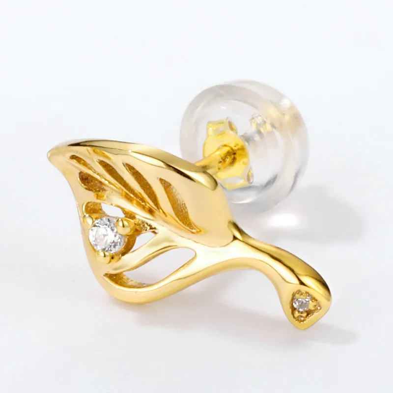 INS2138-Claddagh Gold 10K or 14K Yellow Gold Bumblebee Stud Earrings