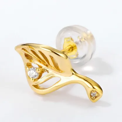 INS2138-Claddagh Gold 10K or 14K Yellow Gold Bumblebee Stud Earrings