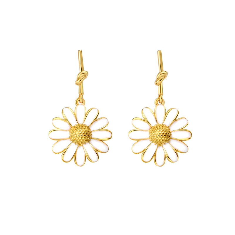 INS2302-Flower Animal Earrings 925 Sterling Silver Animal French Dangle Earring Flower Earring Jewelry for Women US1