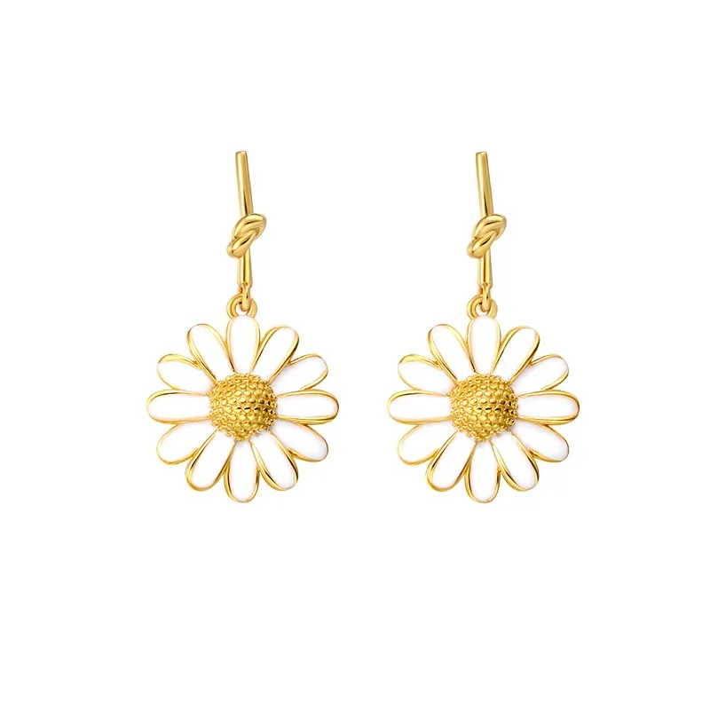 INS2302-Flower Animal Earrings 925 Sterling Silver Animal French Dangle Earring Flower Earring Jewelry for Women US1