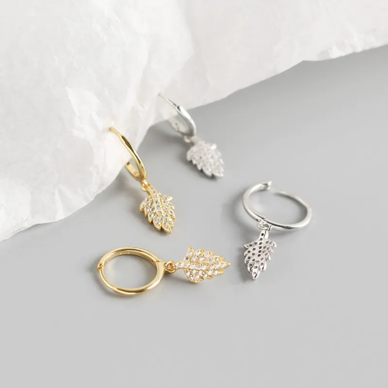 INS2319-Cute Pinecone Dangle Hoop Earrings for Women Silver Plated Charms Small Fruit Tree Drop Dangling Cartilage Huggie Hoops Fashion Autumn Forest Statement Unique Jewelry