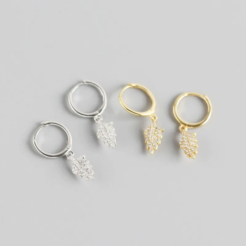 INS2319-Cute Pinecone Dangle Hoop Earrings for Women Silver Plated Charms Small Fruit Tree Drop Dangling Cartilage Huggie Hoops Fashion Autumn Forest Statement Unique Jewelry