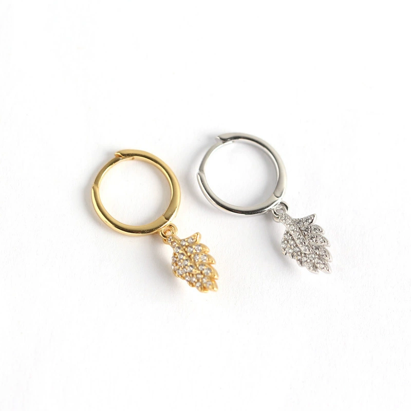 INS2319-Cute Pinecone Dangle Hoop Earrings for Women Silver Plated Charms Small Fruit Tree Drop Dangling Cartilage Huggie Hoops Fashion Autumn Forest Statement Unique Jewelry