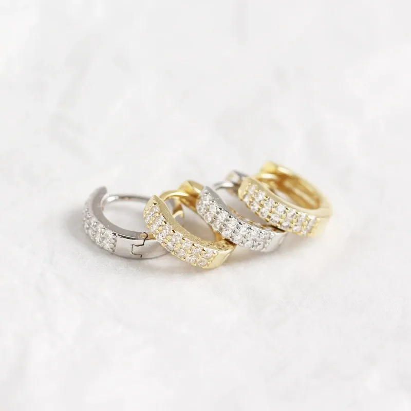 INS2370-Ana Luisa Trendy Huggie Hoop Earrings for Women - 14K Gold Plated or Sterling Silver Hoop Earrings - Small, Dainty, Hypoallergenic, Water-Resistant, Tarnish-Free Hoops - Jewelry Perfect for Stacking