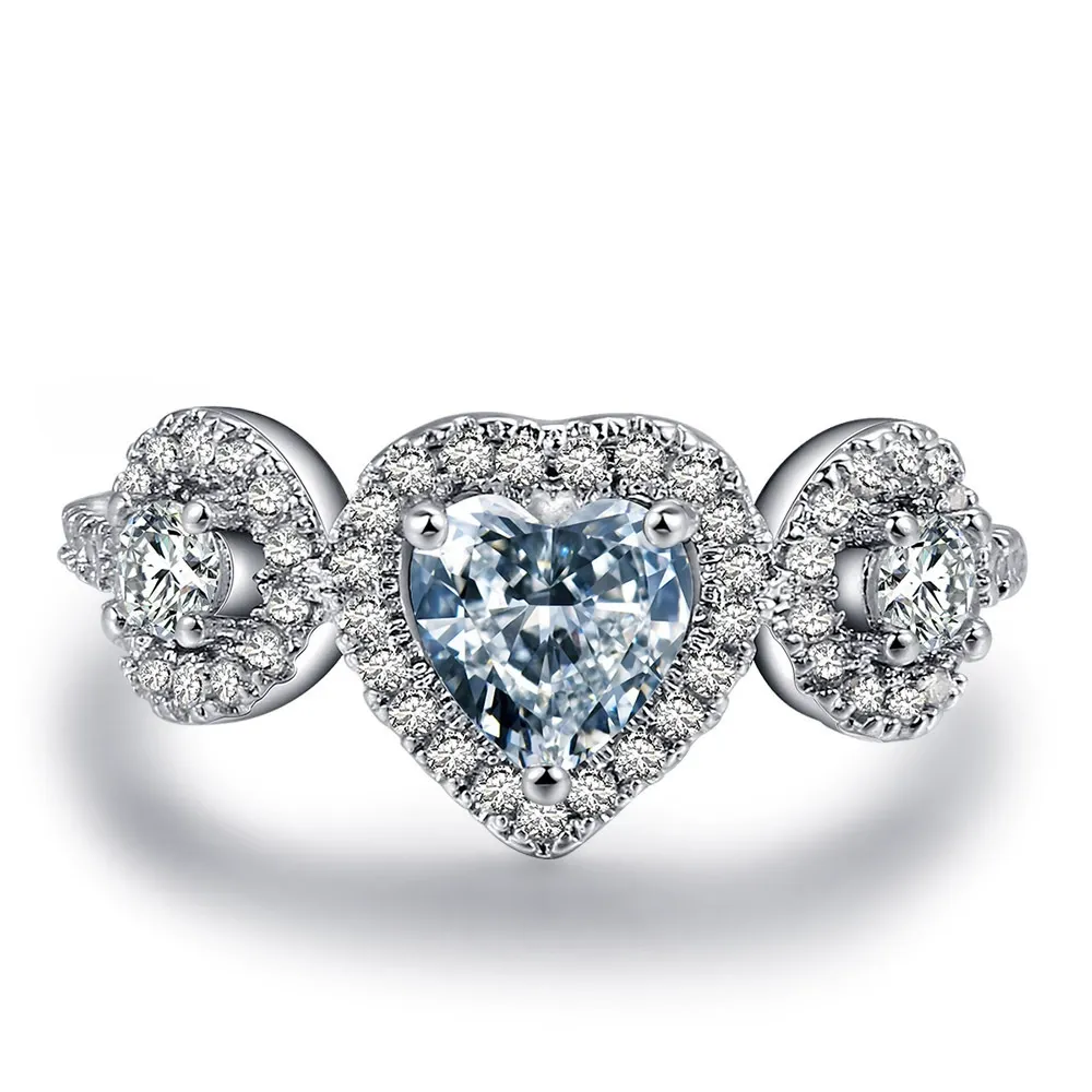 INS1093-Sterling Silver Urn Ring for Ashes: Women Cubic Zirconia Heart Ash Ring Memorial Cremation Jewelry Bereavement Keepsakes Gift for Loss Of A Loved One