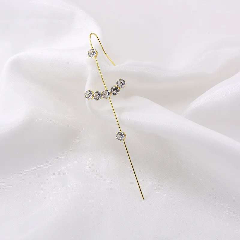 INS2236-Ear Cuff Crawler Earrings for Women Helix Hook Earrings Wrap Snowflake Rhinestone Lightning Bolt Piercing Jewelry Trendy