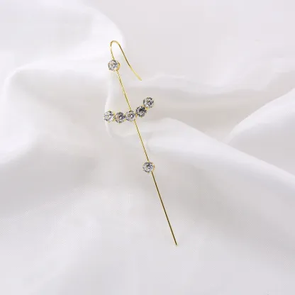 INS2236-Ear Cuff Crawler Earrings for Women Helix Hook Earrings Wrap Snowflake Rhinestone Lightning Bolt Piercing Jewelry Trendy
