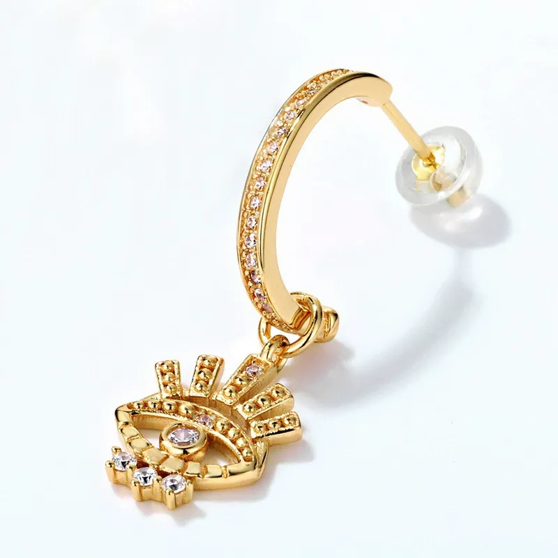 INS2229-Aniu S925 Sterling Silver Birthstone Earrings for Women,Hamsa Earrings with Cubic Zirconia Costume Jewelry