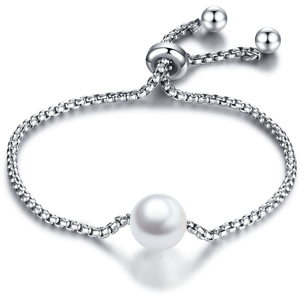 INS4018-Adjustable Jewelry Pearl Bracelets Women Wrist Accessories Elegant Link Lover s Friendship Bracelet