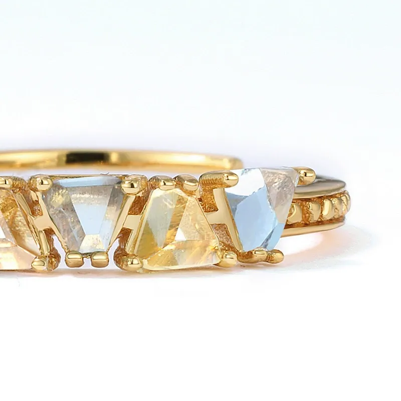 INS1243-Cubic Zirconia Rings For Women Diamond Stackable Rings For Women Birthstone Ring Blue Gemstone Multicolor Stacking Rings Gold Band Ring Woman Wedding Anniversary Party Prom Gift for Mom