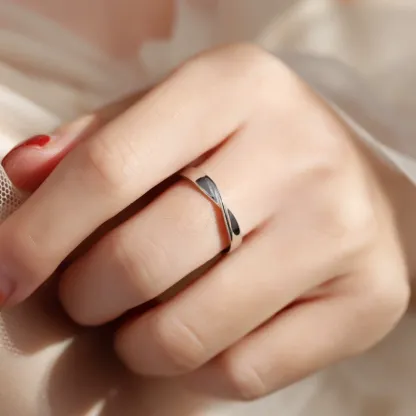 INS1169-MIKAMU Couple Rings 925 Sterling Silver Adjustable Open fashion Rings Engagement Pair Rings Rings for Men Rings for Women Wedding Promise Engagement Anniversary Ring