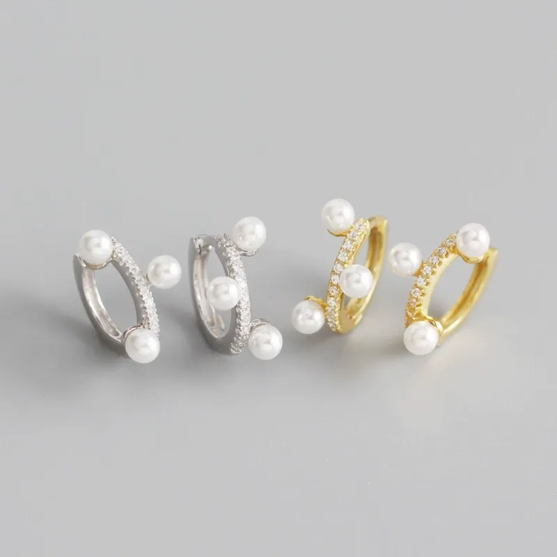 INS2374-Dainty 14K Gold Plated Huggie Hoop Earrings for Women Love Heart Moon Star Pearl Earrings Lightweight Small Hoop Earrings Valentine's Day Wedding jewelry