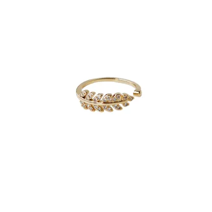 INS1154-Lit Wall Gold Rings for Women 18K Gold Plated Adjustable Dainty Minimalist Ring Gold Rings for Women