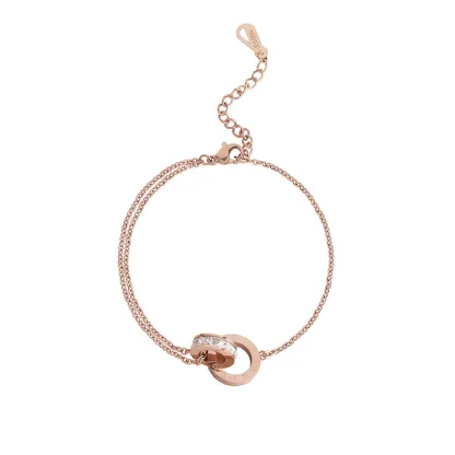 INS4054-Valentine's Day Jewelry Gift 316l Stainless Steel Titanium Bracelet Rose Gold Adjustable Bracelets Link for Women