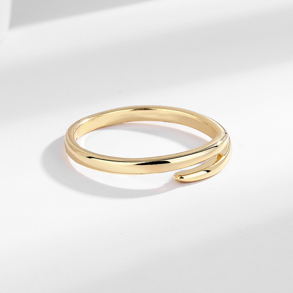 INS1028-MYNENEY Pointed Classical Simple Plain Promise Ring,Stainless Steel Thin Wedding Band Rings For Women