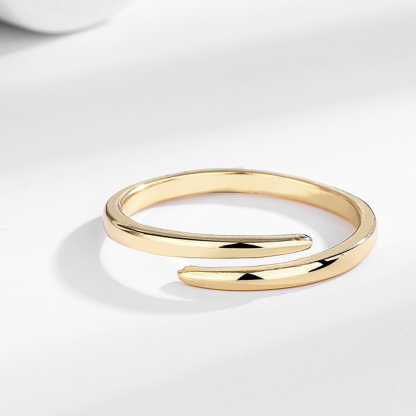 INS1028-MYNENEY Pointed Classical Simple Plain Promise Ring,Stainless Steel Thin Wedding Band Rings For Women