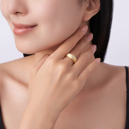 Z001-SR14698Y01-Diamond Wrapped Gold Ring-Women's