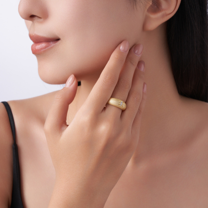 Z001-SR14698Y01-Diamond Wrapped Gold Ring-Women's