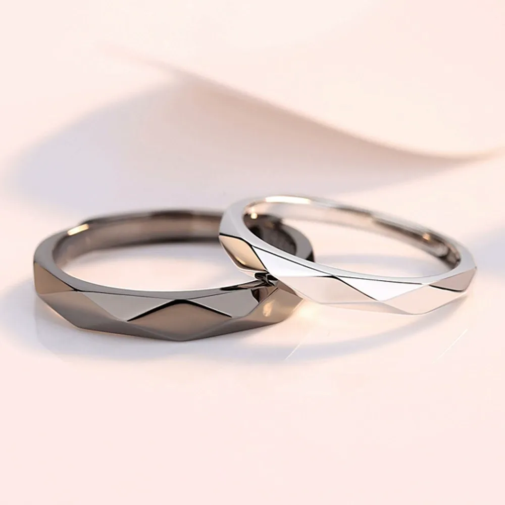 INS1226-Couple Matching Rings for Woman Man Angel Devil Wings Dragon Arrow Open Rings Adjustable Sun Moon Promise Rings Set Friendship Rings Black White Couple Rings for Her and Him
