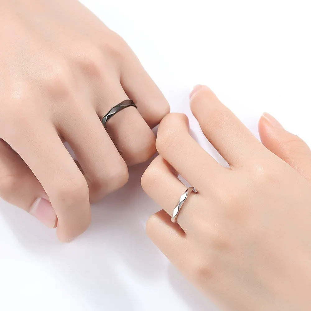INS1226-Couple Matching Rings for Woman Man Angel Devil Wings Dragon Arrow Open Rings Adjustable Sun Moon Promise Rings Set Friendship Rings Black White Couple Rings for Her and Him