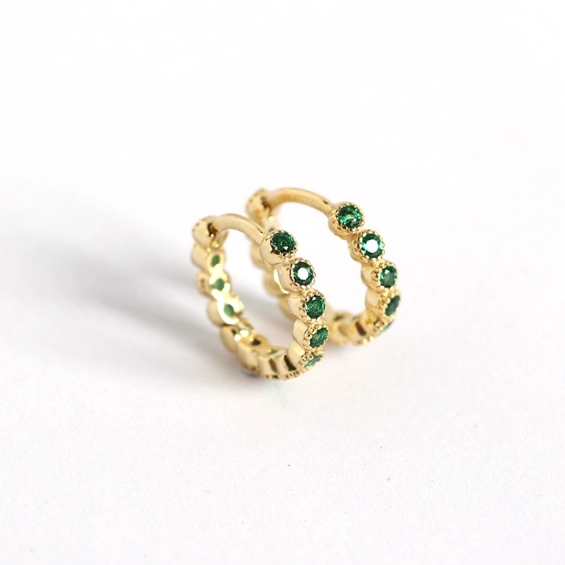 INS2407-925 Sterling Silver Hoop Earrings for Women, Small and Large Trendy Hoops Sparkly Hypoallergenic Huggie Earrings Fashion Cubic Zirconia Jewelry Gifts for Sensitive Ears-5.5mm