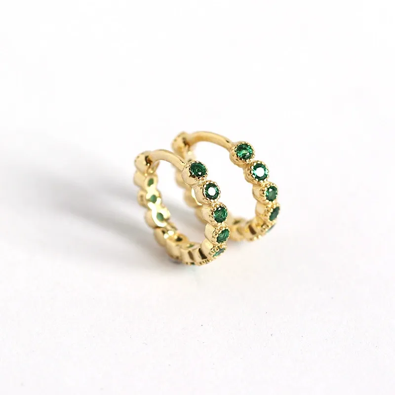 INS2407-925 Sterling Silver Hoop Earrings for Women, Small and Large Trendy Hoops Sparkly Hypoallergenic Huggie Earrings Fashion Cubic Zirconia Jewelry Gifts for Sensitive Ears-5.5mm