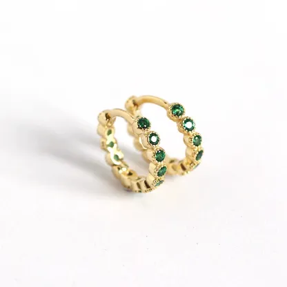 INS2407-925 Sterling Silver Hoop Earrings for Women, Small and Large Trendy Hoops Sparkly Hypoallergenic Huggie Earrings Fashion Cubic Zirconia Jewelry Gifts for Sensitive Ears-5.5mm