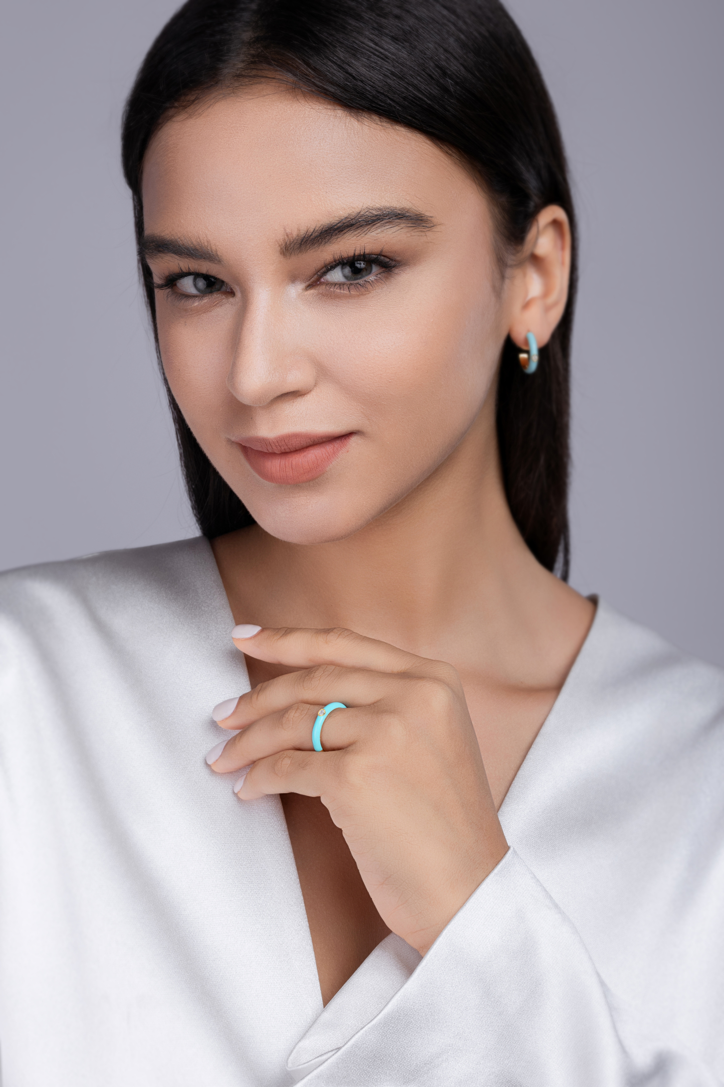 Z001-SR14880Y01-Gold Twisted Diamond Sparkle Ring-Women's