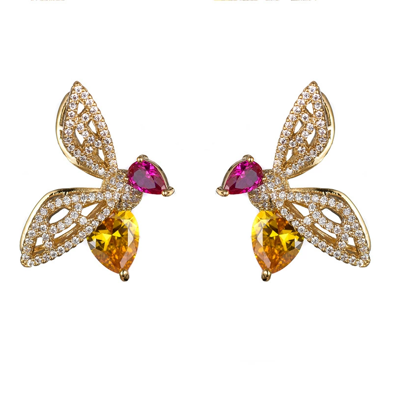 INS2245-Bee Brooch, Gold Insect Bee Brooch Pin Honey Bee Fashion Broach Small Jewelry Dainty Pearl Wedding Broach Personality Brooches Pin Dress Accessories for Women Men