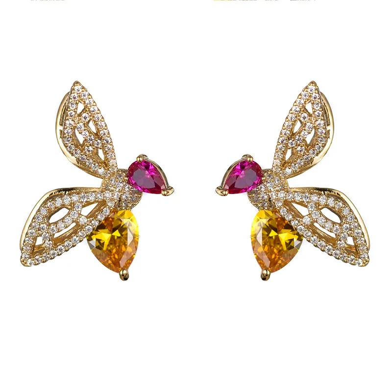 INS2245-Bee Brooch, Gold Insect Bee Brooch Pin Honey Bee Fashion Broach Small Jewelry Dainty Pearl Wedding Broach Personality Brooches Pin Dress Accessories for Women Men