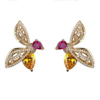 INS2245-Bee Brooch, Gold Insect Bee Brooch Pin Honey Bee Fashion Broach Small Jewelry Dainty Pearl Wedding Broach Personality Brooches Pin Dress Accessories for Women Men