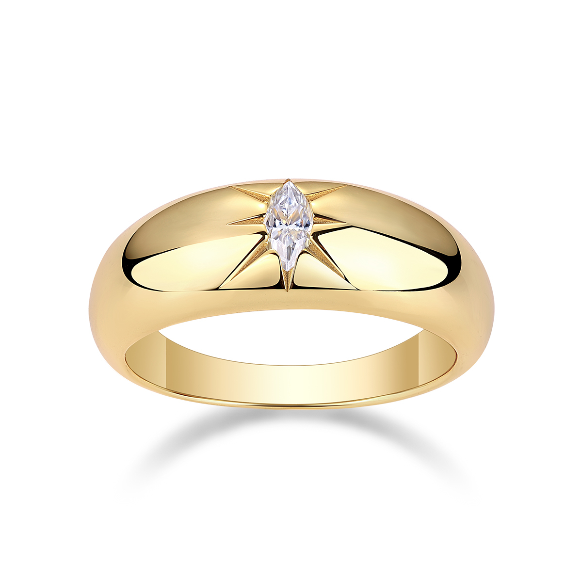 Z001-SR14698Y01-Diamond Wrapped Gold Ring-Women's