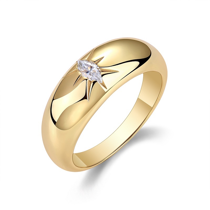 Z001-SR14698Y01-Diamond Wrapped Gold Ring-Women's